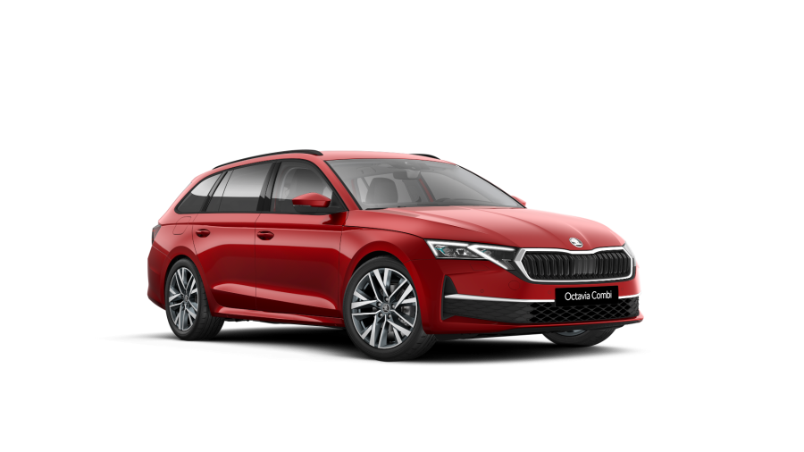Škoda Octavia, 1,5 TSI m-HEV 110 kW 7° automatická DSG, barva červená