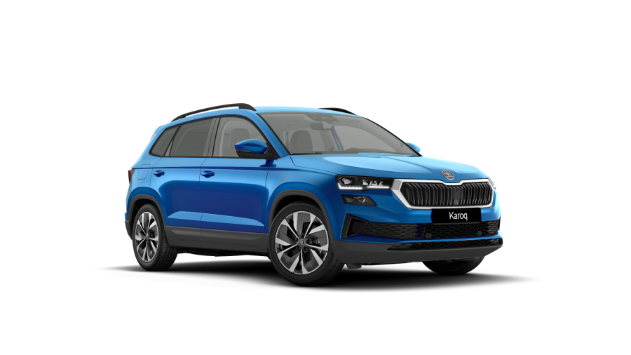 Škoda Karoq, 1,5 TSI 110 kW 7-stup. automat., barva modrá