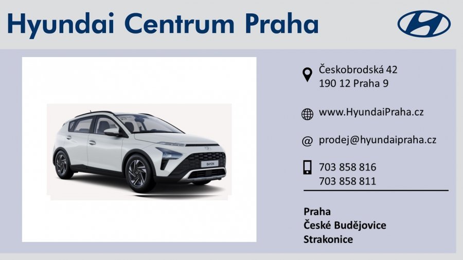 Hyundai Bayon, 1,2i DOHC 62 kW (95 NAT) 5 st. man, barva bílá