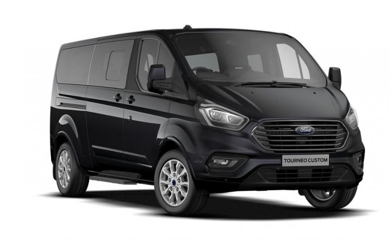 Ford Tourneo Custom, CUSTOM TOURNEO, 320 L2, TITANIUM, 2.0 185K EURO 6., barva černá