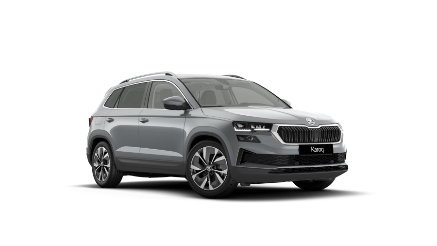 Škoda Karoq, 1,5 TSI 110 kW 7° automatická DSG, barva stříbrná