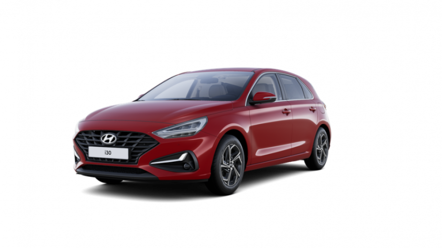 Hyundai i30, 1,5 T-GDI 117 kW iMT MHEV, barva červená