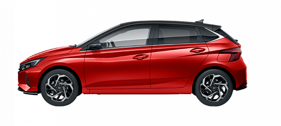 Hyundai i20, 1,0 T-GDI Mild hybrid 88 kW (95 NAT mild hybrid) 6 st. iMT, barva červená