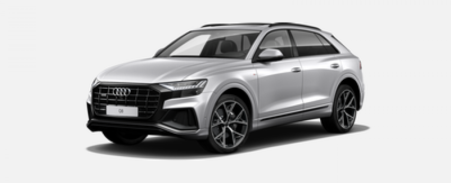 Audi Q8, 50 TDI 210 kW quattro, barva stříbrná