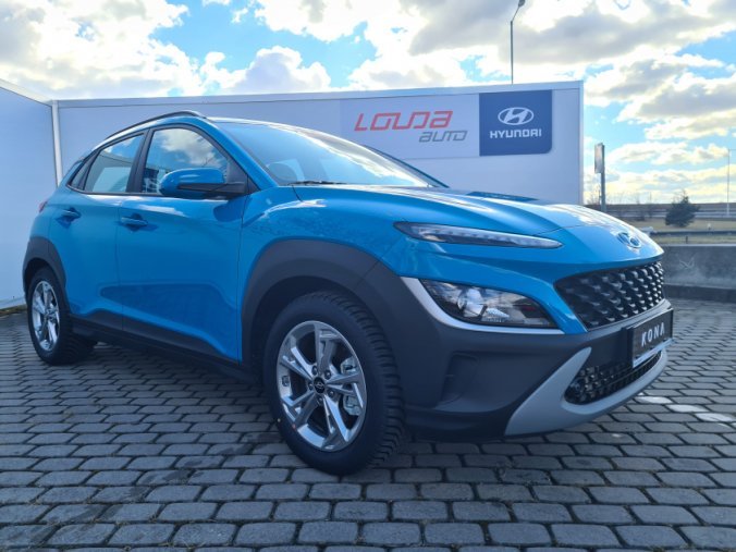 Hyundai Kona, 1,0 T-GDI 88 kW MT PE, barva modrá