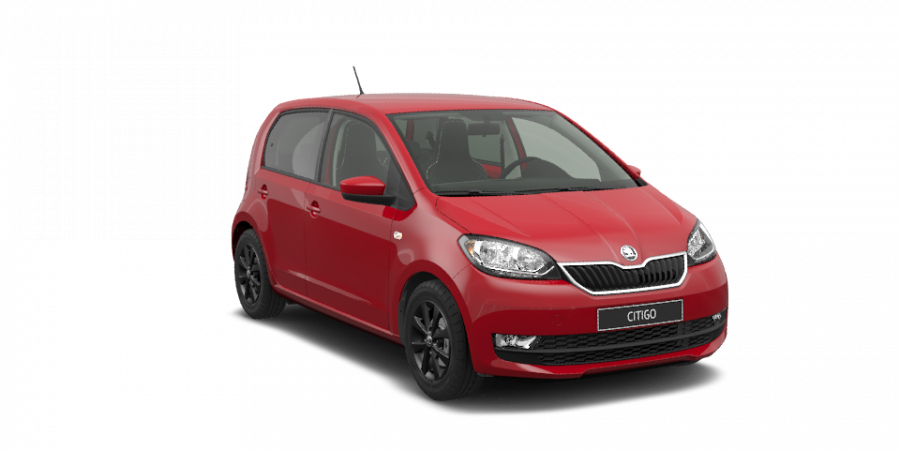 Škoda Citigo, 1,0 MPI 55 kW 5-stup. mech., barva červená