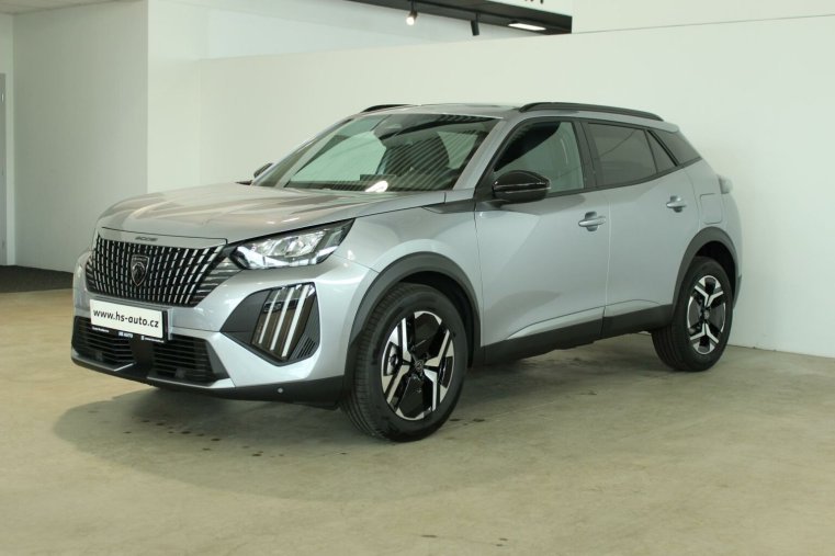 Peugeot 2008, Peugeot 2008 ALLURE Hybrid 136 e-DCS6, barva stříbrná