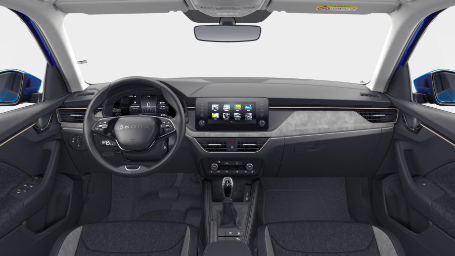 Škoda Scala, 1,0 TSI 85 kW 7° automatická DSG, barva modrá