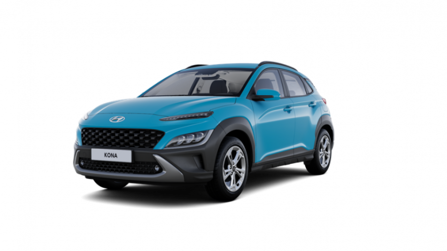 Hyundai Kona, 1,6 T-GDI 145 kW 2WD DCT PE, barva modrá