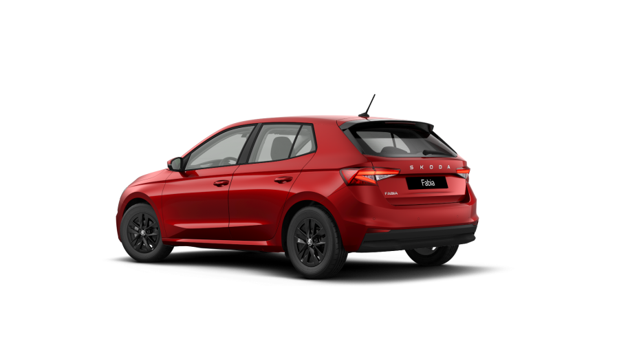 Škoda Fabia, 1,0 MPI 59 kW 5° manuální, barva červená