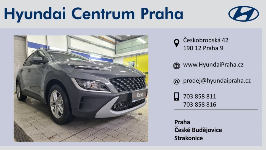 Hyundai Kona, 1,0 T-GDI 88 kW (95 NAT) 7 st. DCT, barva šedá