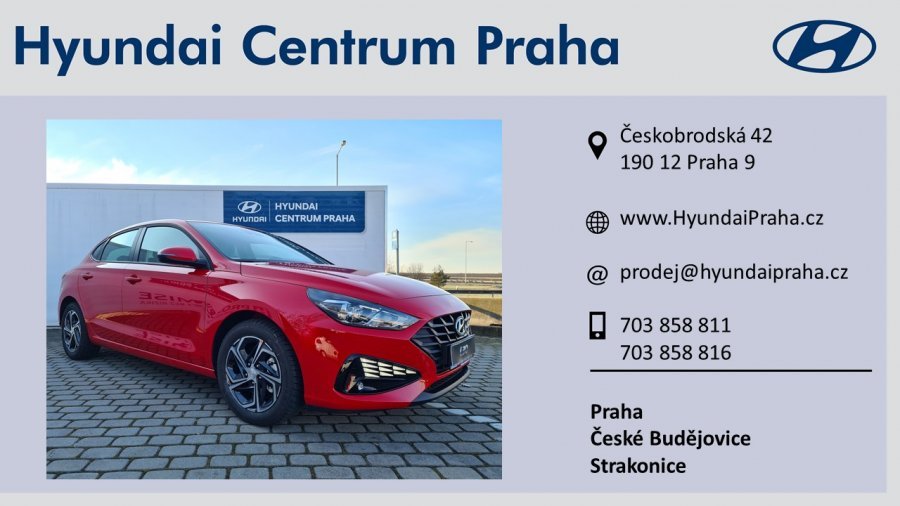 Hyundai i30, 1,0 T-GDI 88 kW (95 NAT) 7 st. DCT, barva červená