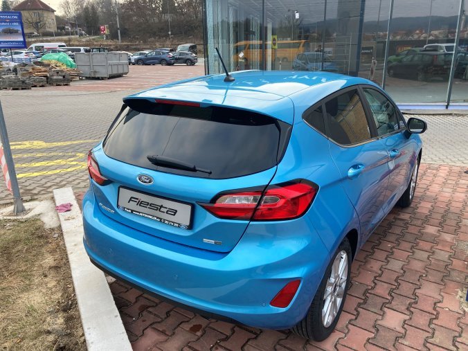 Ford Fiesta, Titanium, 5dveřová, 1,0 EcoBoost Hybrid (mHEV) 92 kW/125 k, 6st. manuální, barva modrá