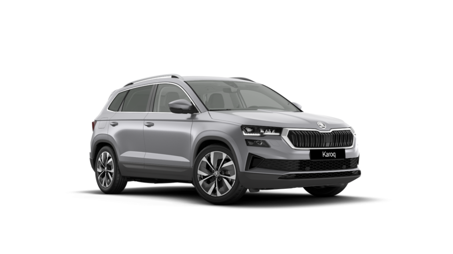 Škoda Karoq, 1,5 TSI 110 kW 7° automatická DSG, barva stříbrná