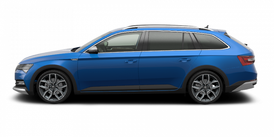 Škoda Superb, 2,0 TDI 140 kW 7-speed automat. 4x4, barva modrá