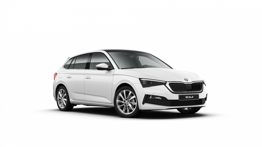 Škoda Scala, 1,5 TSI 110 kW 6-stup. mech., barva bílá