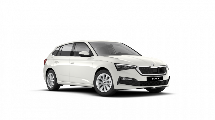 Škoda Scala, 1,0 TSI 81 KW 6-stup. mech., barva bílá