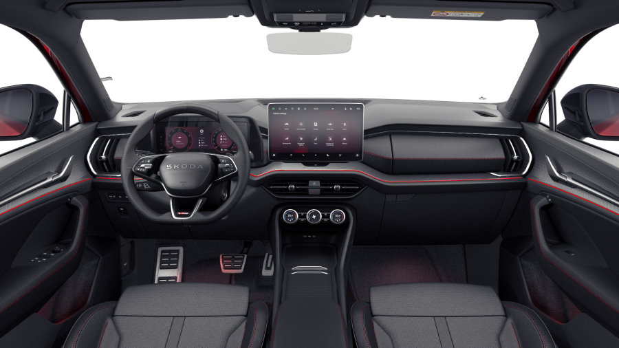 Škoda Kodiaq, 2,0 TSI 195 kW 7° automatická DSG 4x4, barva červená