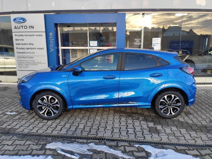 Ford Puma, SUV, ST-Line SUV 1,0 EcoBoost (mHEV) 92 kW / 125 k, barva modrá