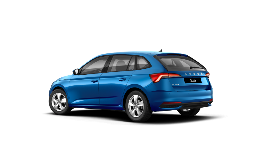 Škoda Scala, 1,0 TSI 85 kW 6-stup. mech., barva modrá