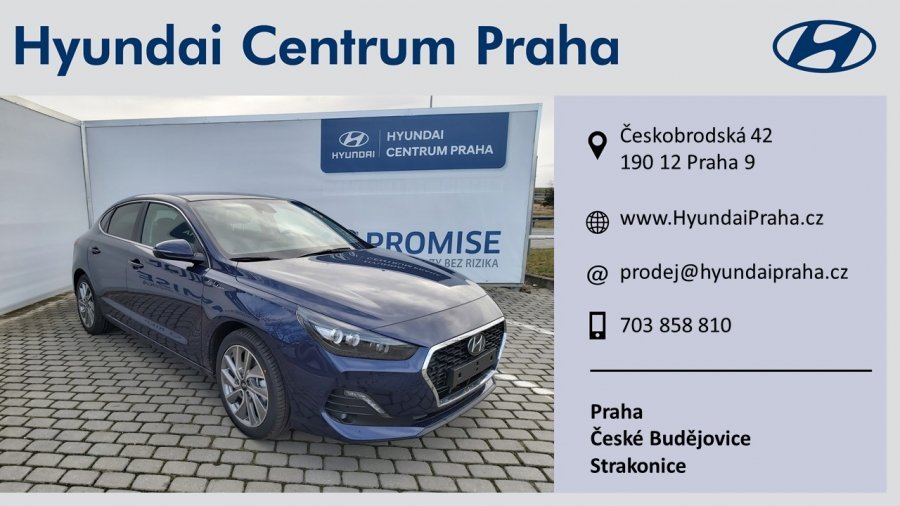 Hyundai i30, 1,4 T-GDI 103 kW (95 NAT) 6 st. man, barva modrá