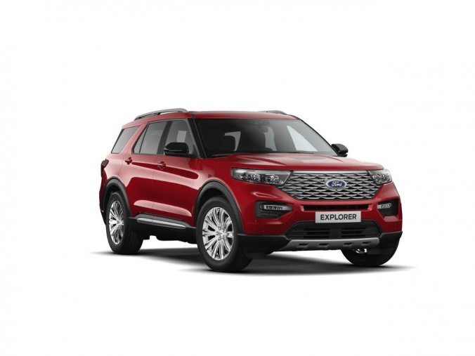 Ford Explorer, hatchback, PLATINUM 5D 3,0 EcoBoost 336 kW / 457 k 10st. automatická, barva červená