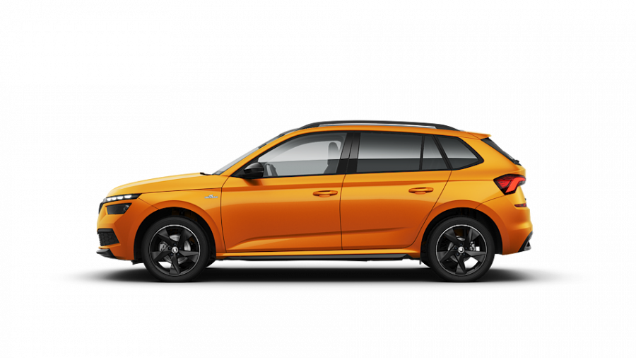 Škoda Kamiq, 1,0 TSI 81 KW 7-stup. automat., barva oranžová