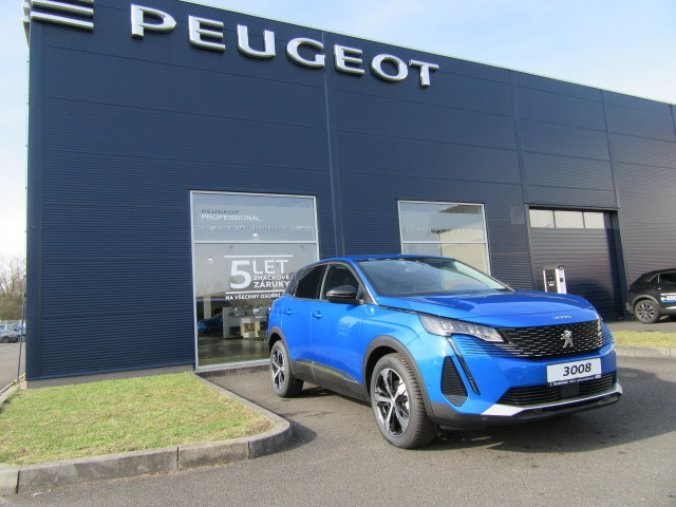 Peugeot 3008, ALLURE P. 1.2 PT servis zdarma, barva modrá
