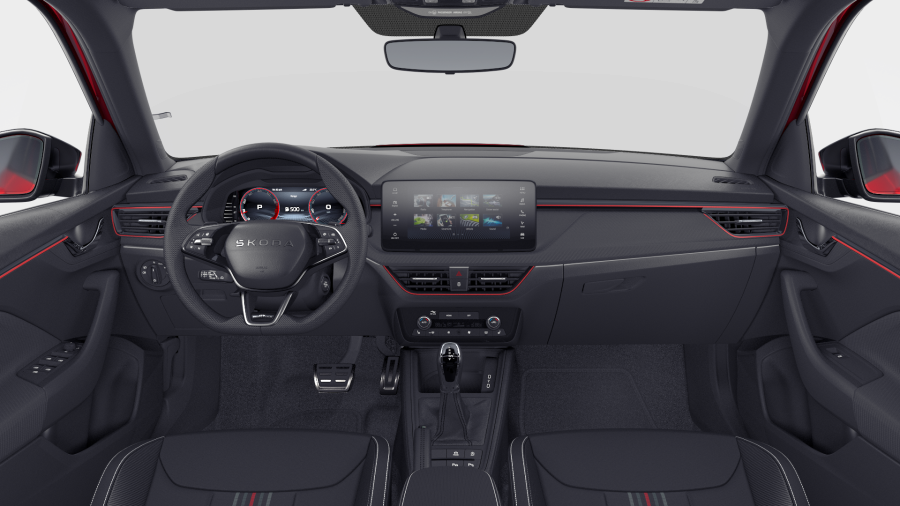Škoda Kamiq, 1,5 TSI 110 kW 7° automatická DSG, barva červená