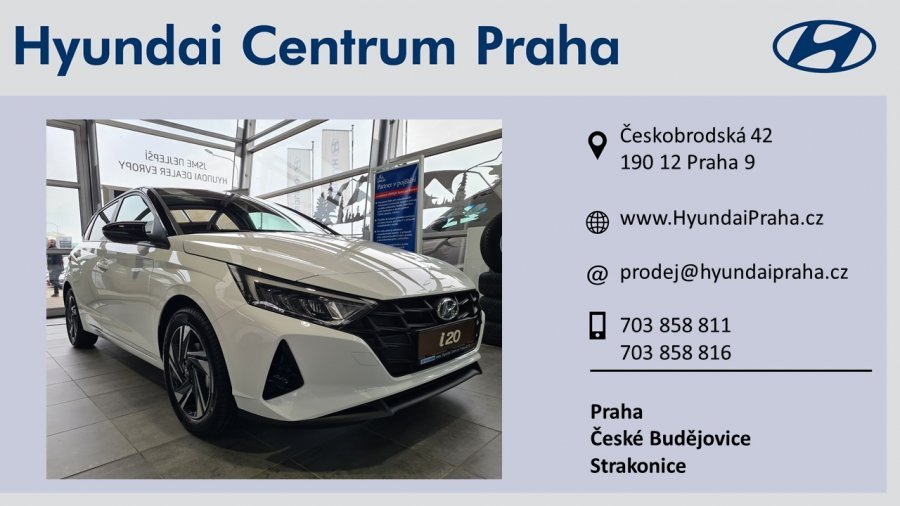 Hyundai i20, 1,2i 62 kW (95 NAT) 5 st. man, barva bílá