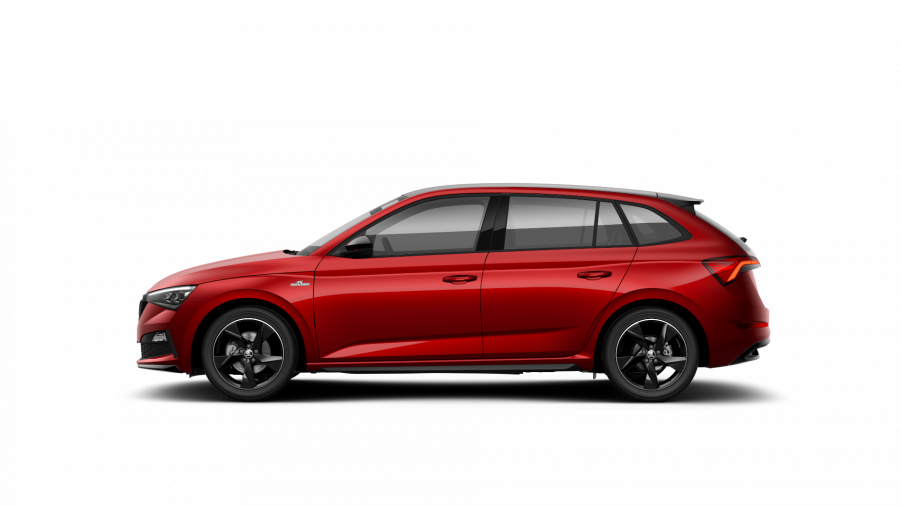 Škoda Scala, 1,5 TSI 110 kW 6-stup. mech., barva červená