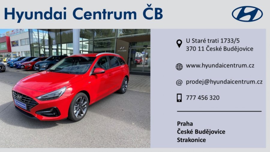 Hyundai i30, 1,5 T-GDI 117 kW iMT MHEV, barva červená