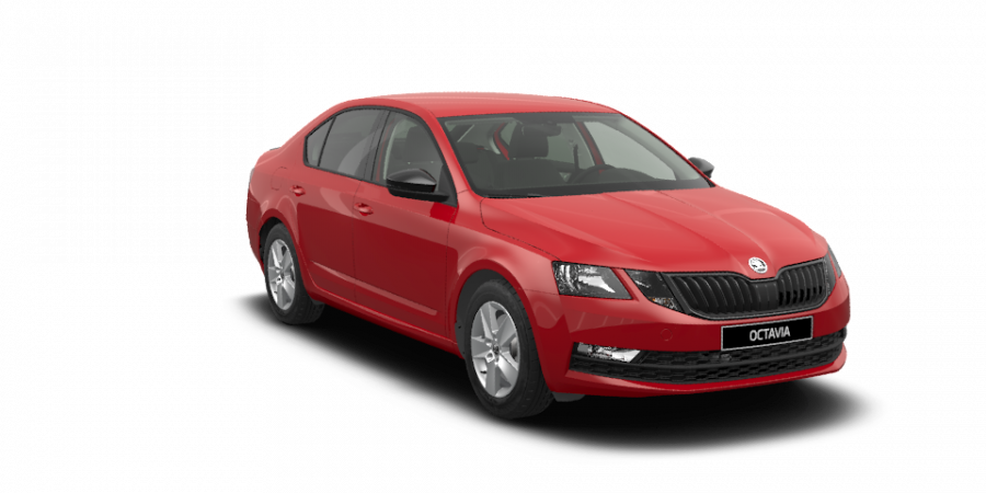 Škoda Octavia, 1,5 TSI 110 kW 6-stup. mech., barva červená