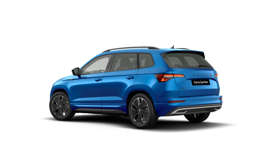Škoda Karoq, 1,5 TSI 110 kW 7-stup. automat., barva modrá
