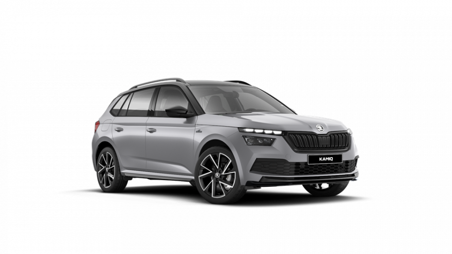 Škoda Kamiq, 1,5 TSI 110 kW 6-stup. mech., barva stříbrná