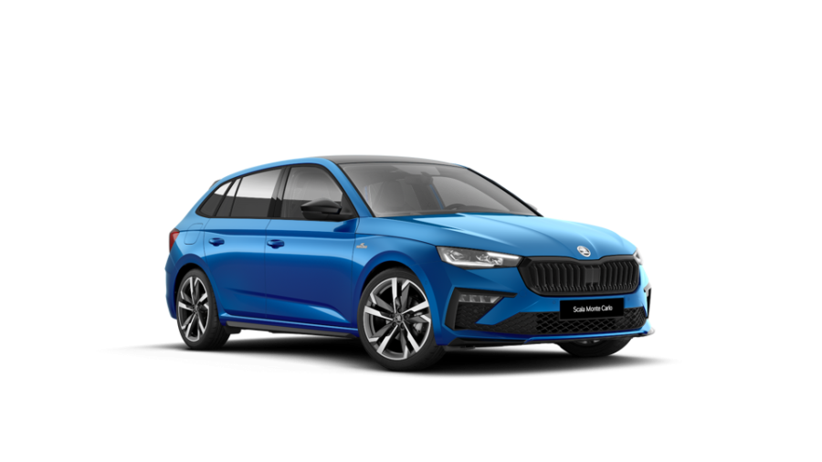 Škoda Scala, 1,0 TSI 85 kW 7° automatická DSG, barva modrá