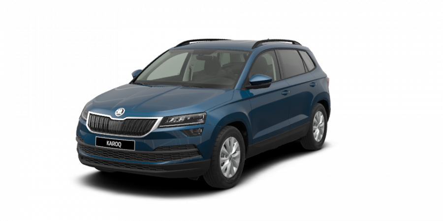 Škoda Karoq, 1,0 TSI 85 kW 6-stup. mech., barva modrá